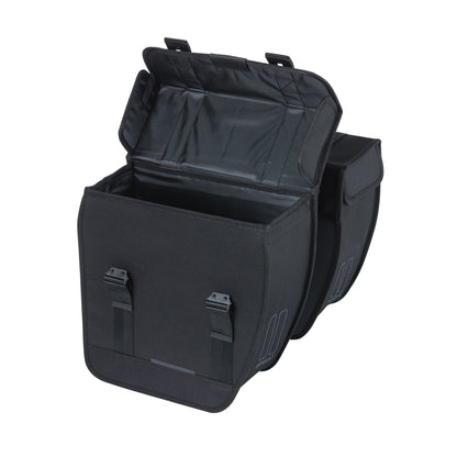 Basil Tour XL Double Pannier 35L Black 35x14x35cm Rack Mounted