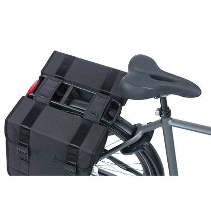 Basil Tour XL Double Pannier 35L Black 35x14x35cm Rack Mounted