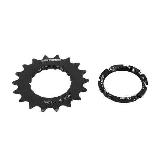 Pignon FSA compatible Bosch 18 dents déport 2.5 mm noir