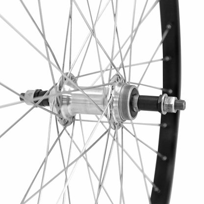 Velox 26" M110 mountain bike rear wheel with solid axle, 7-6V rim brake