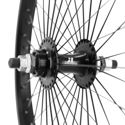 Roue BMX PCP 20" arrière noir moyeu flip-flop alu noir 48T axe plein