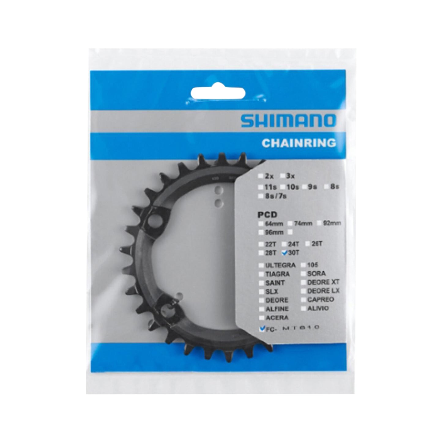 Plateau VTT 4 bras D96 pour Shimano SLX MT610 30D 12V