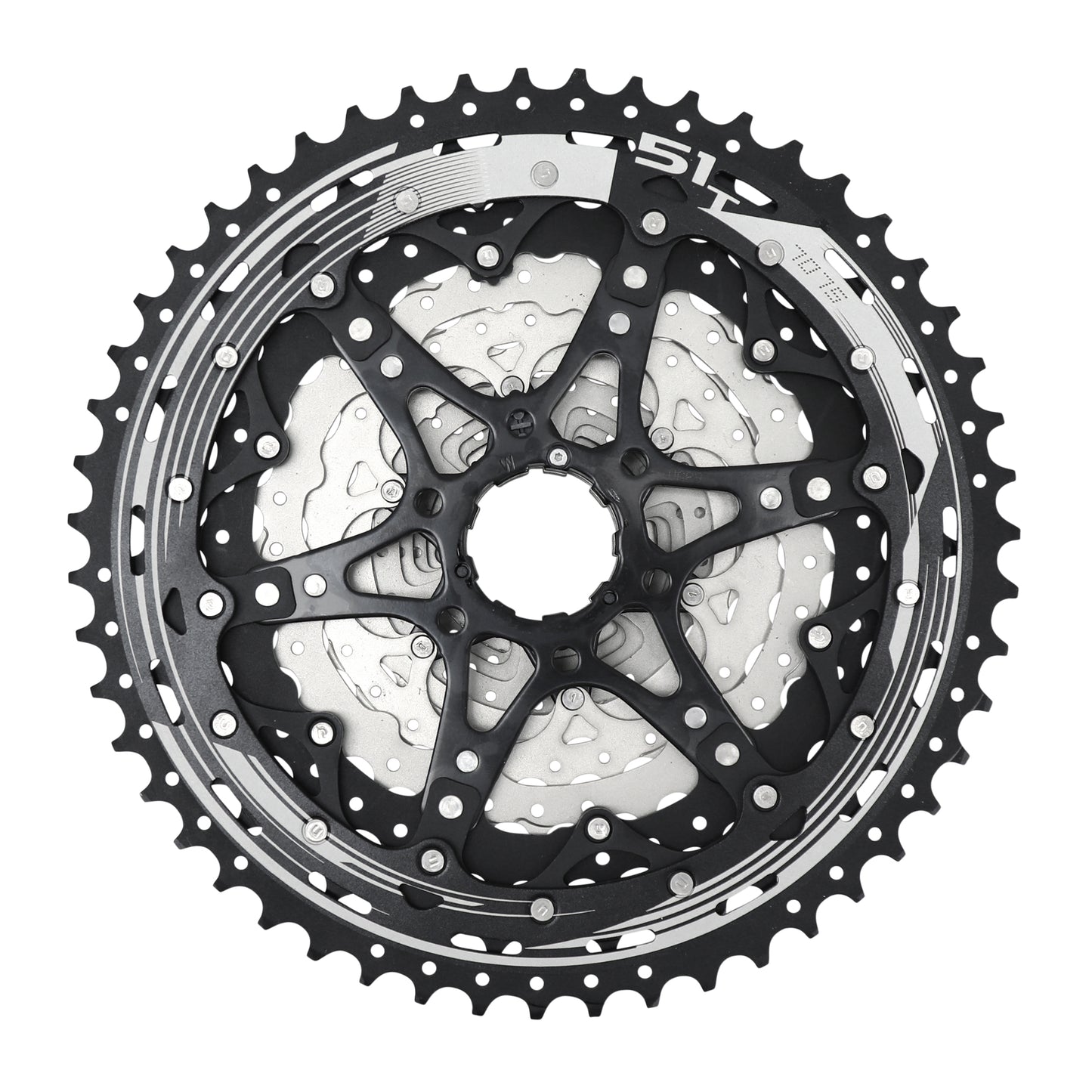 12-speed cassette. Sunrace mz603 11-51 MTB Shimano compatible metallic silver (11-13-15-17-19-21-24-28-33-39-45-51)