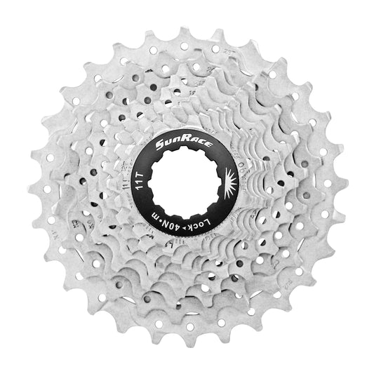 10-speed cassette. Sunrace RS0 11-28 road for Shimano (105 level) metallic silver (11-12-13-14-15-17-19-21-24-28)