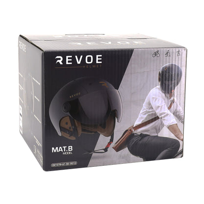 Casque vélo adulte Revoe premium urbain-city noir mat