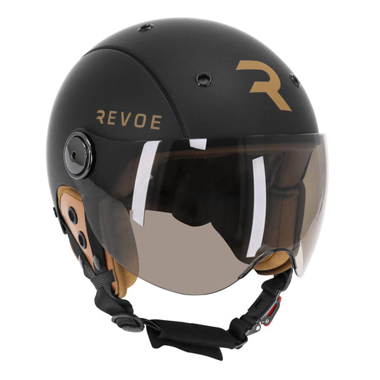Casque vélo adulte Revoe premium urbain-city noir mat