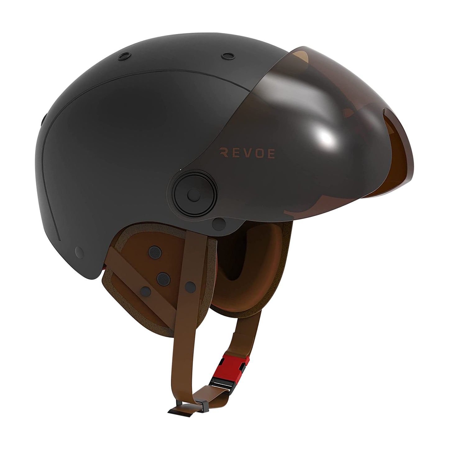 Casque vélo adulte Revoe premium urbain-city noir mat