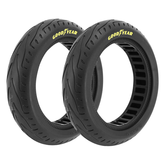 Pneu Trottinette plein 8.5 X 2.00 Goodyear Noir Anti-crevaison (Vendu par 2 sur carte) - Largeur Interieur 35 mm