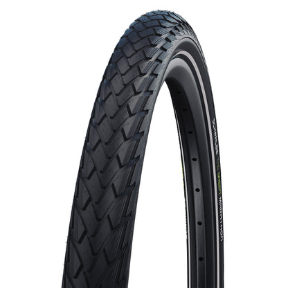Pneu City 24 X 1.75 Schwalbe Marathon Green Noir TR (47-507) Renfort GreenGuard flanc Reflex Compatible VAE