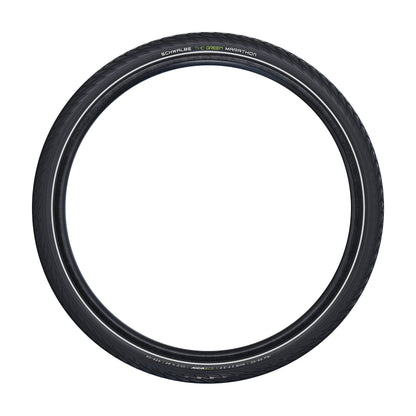 Pneu City 24 X 1.75 Schwalbe Marathon Green Noir TR (47-507) Renfort GreenGuard flanc Reflex Compatible VAE