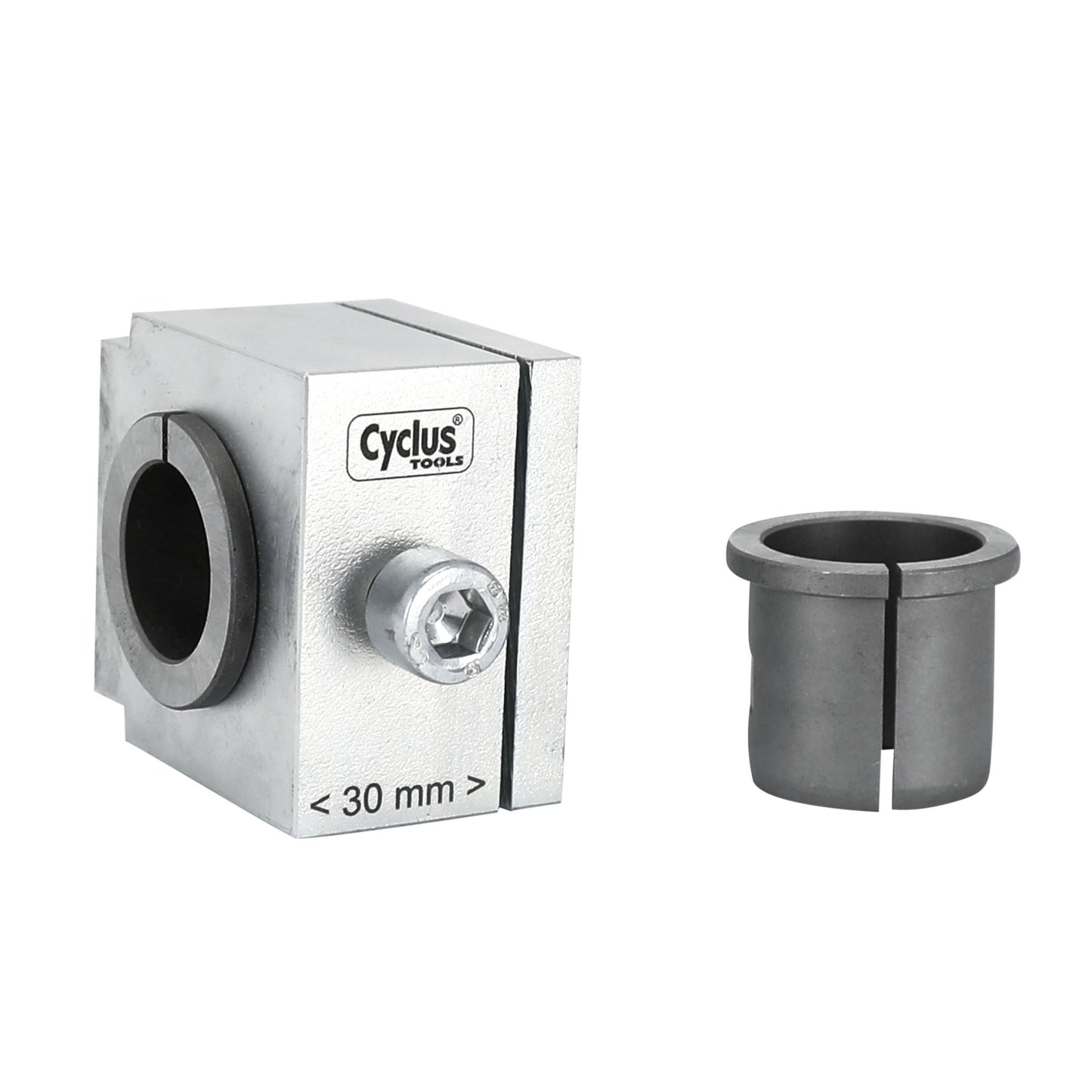 Outil Cyclus guide pour découpe pivot de fourche