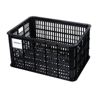 Caisse plastique recyclé Basil noir 40L