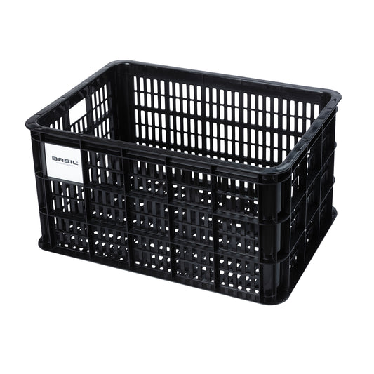 Caisse plastique recyclé Basil noir 40L