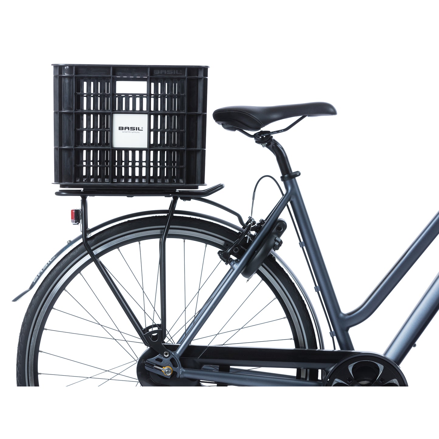 Caisse plastique recyclé Basil noir 40L