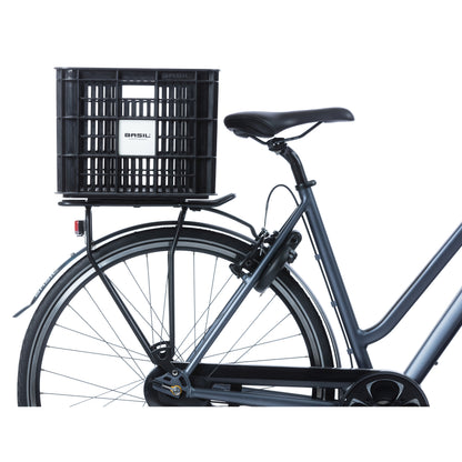 Caisse plastique recyclé Basil noir 40L