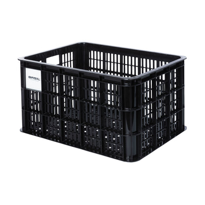 Caisse plastique recyclé Basil noir 40L