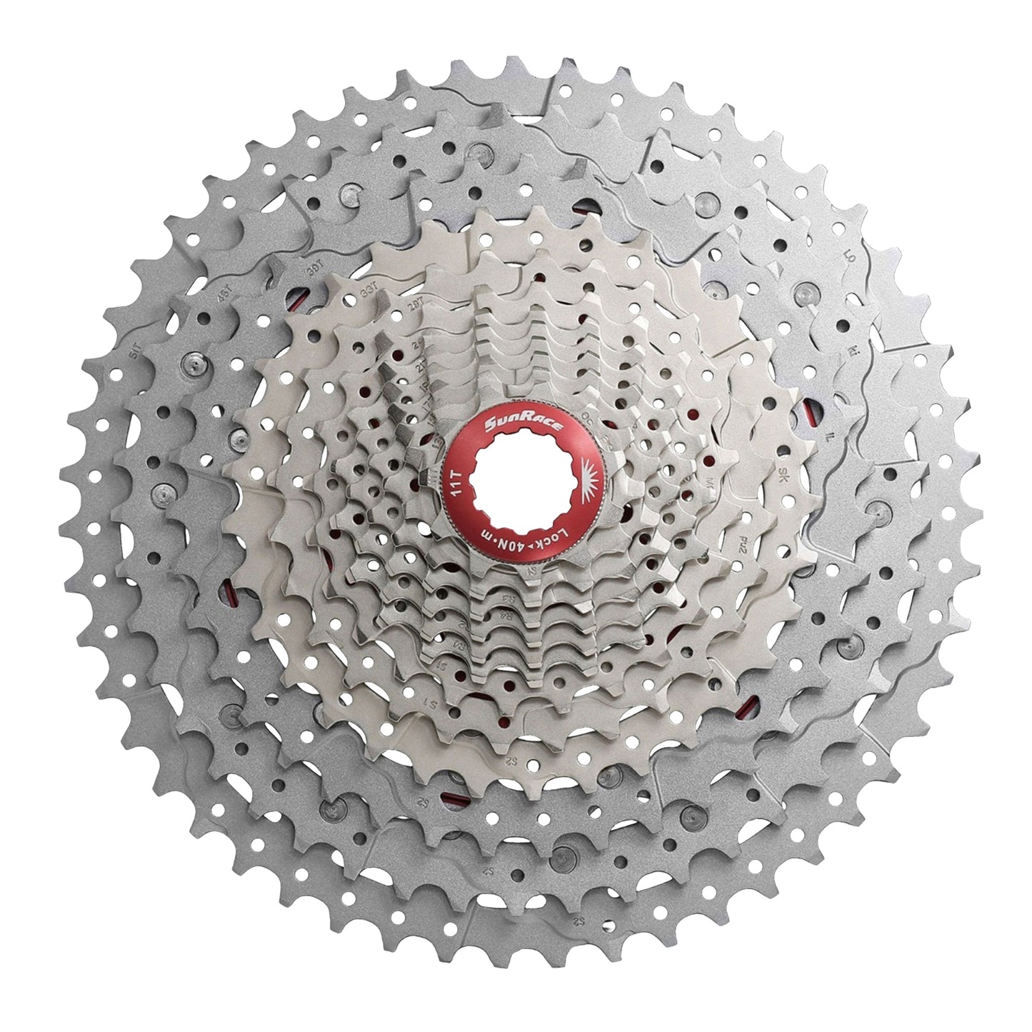 12-speed cassette. Sunrace mz903 11-51 MTB Shimano compatible metallic silver (11-13-15-17-19-21-24-28-33-39-45-51)