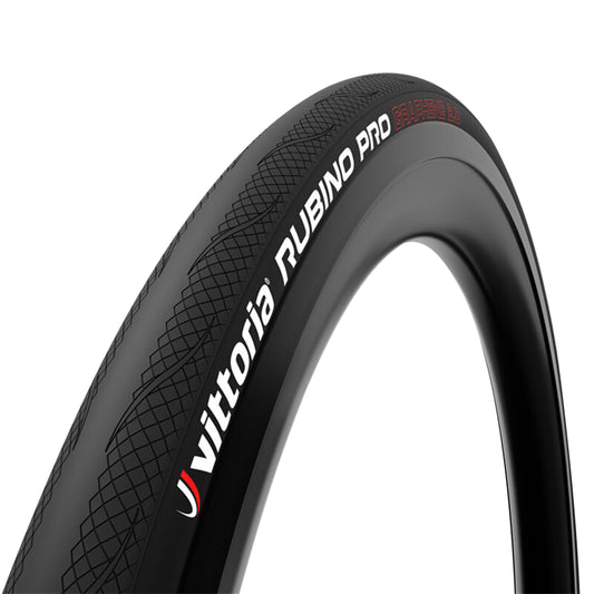700 X 25 Vittoria Rubino 4 Tubeless Ready Black Graphene2.0 TS Road Tire (25-622) (Workshop Bulk)
