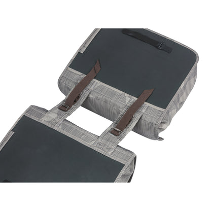 Basil Elegance Double Bicycle Pannier 40L Taupe, Velcro attachment to luggage rack, 49x36x8 cm
