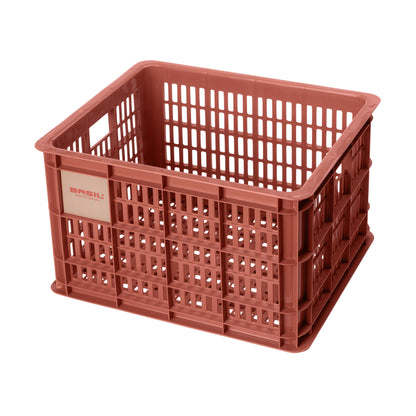 Caisse plastique recyclé Basil rouge terre 29L
