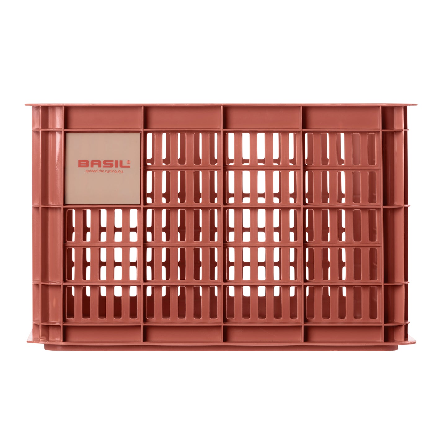 Caisse plastique recyclé Basil rouge terre 29L