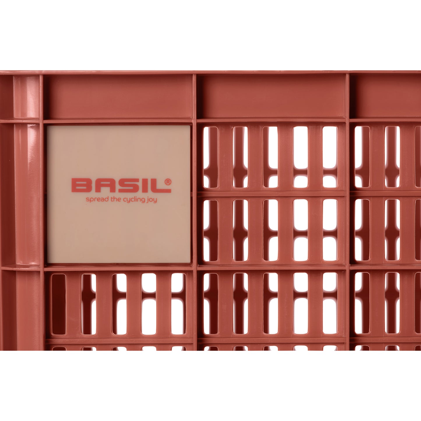 Caisse plastique recyclé Basil rouge terre 29L