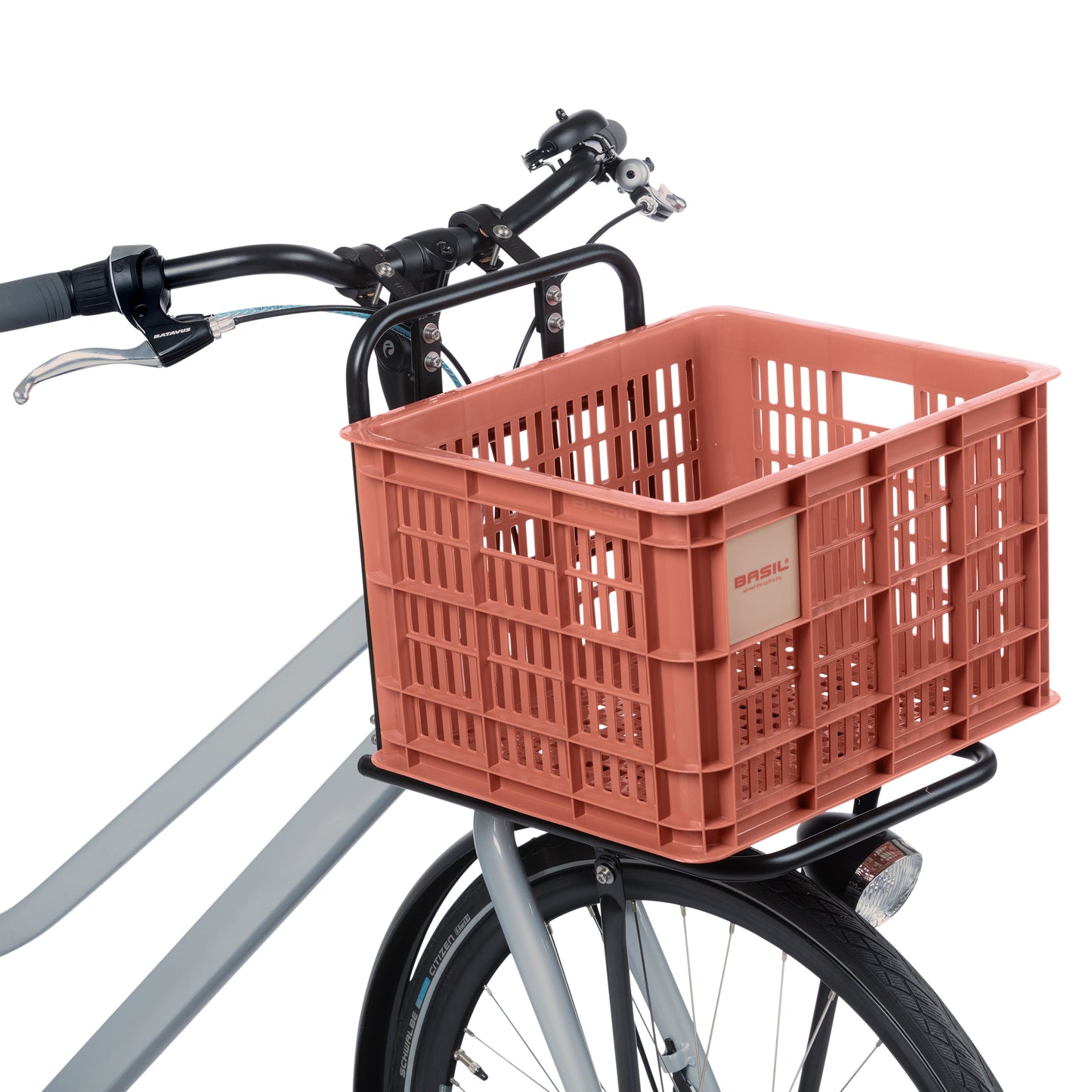 Caisse plastique recyclé Basil rouge terre 29L