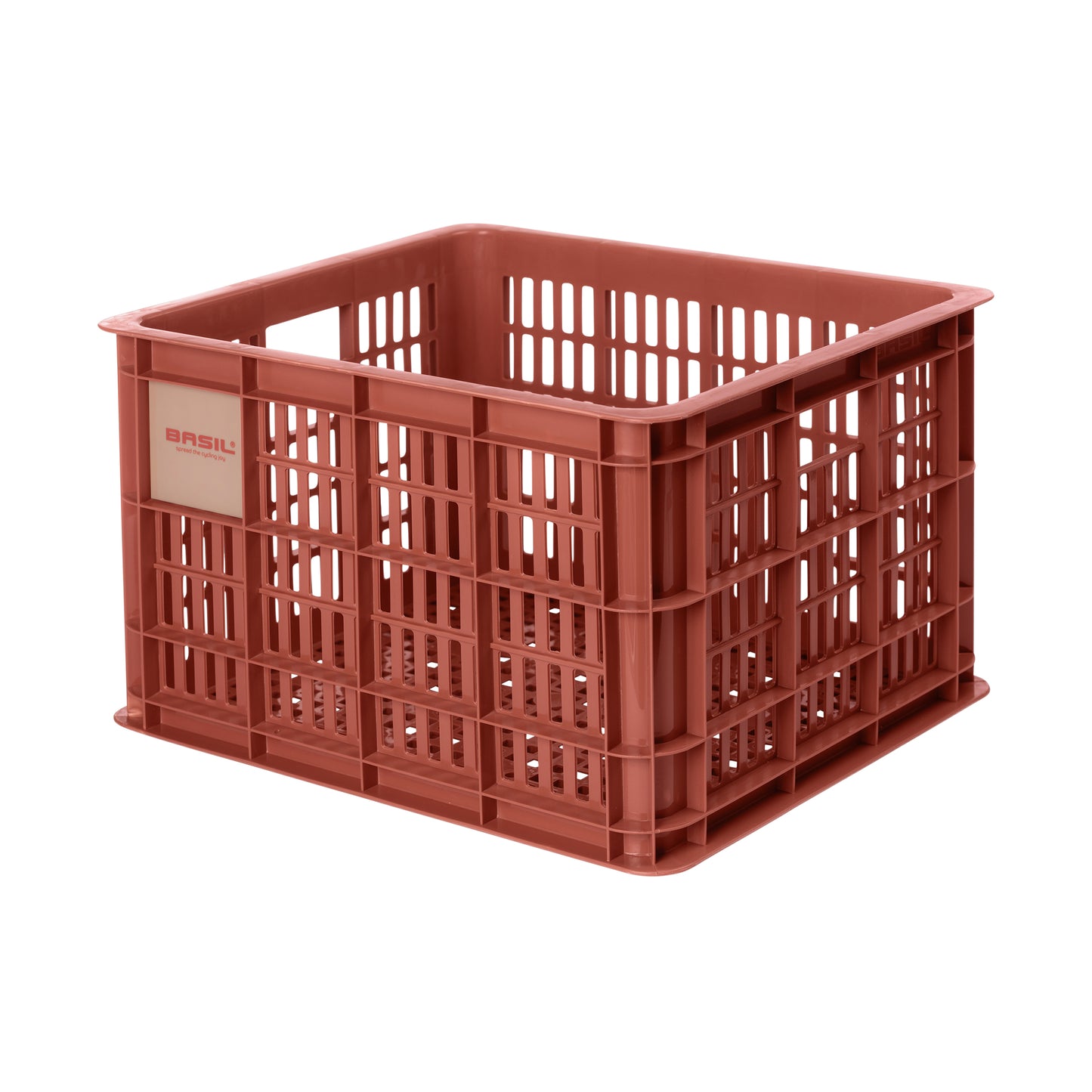 Caisse plastique recyclé Basil rouge terre 29L