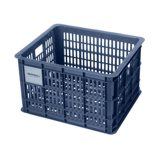 Caisse plastique recyclé Basil bleu 29L