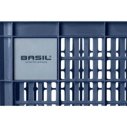 Caisse plastique recyclé Basil bleu 29L
