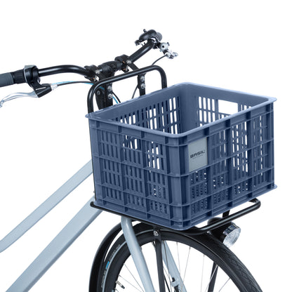 Caisse plastique recyclé Basil bleu 29L