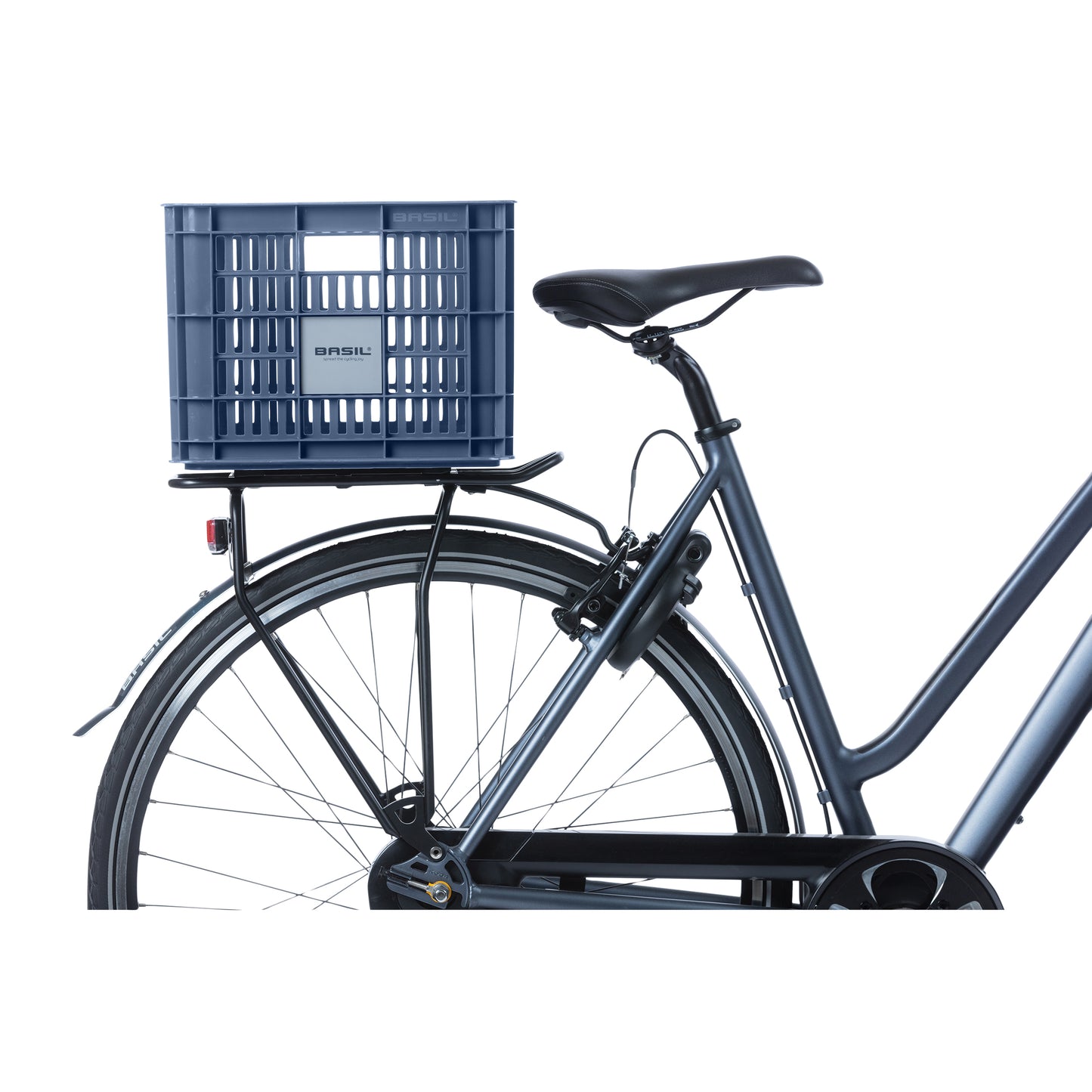 Caisse plastique recyclé Basil bleu 29L