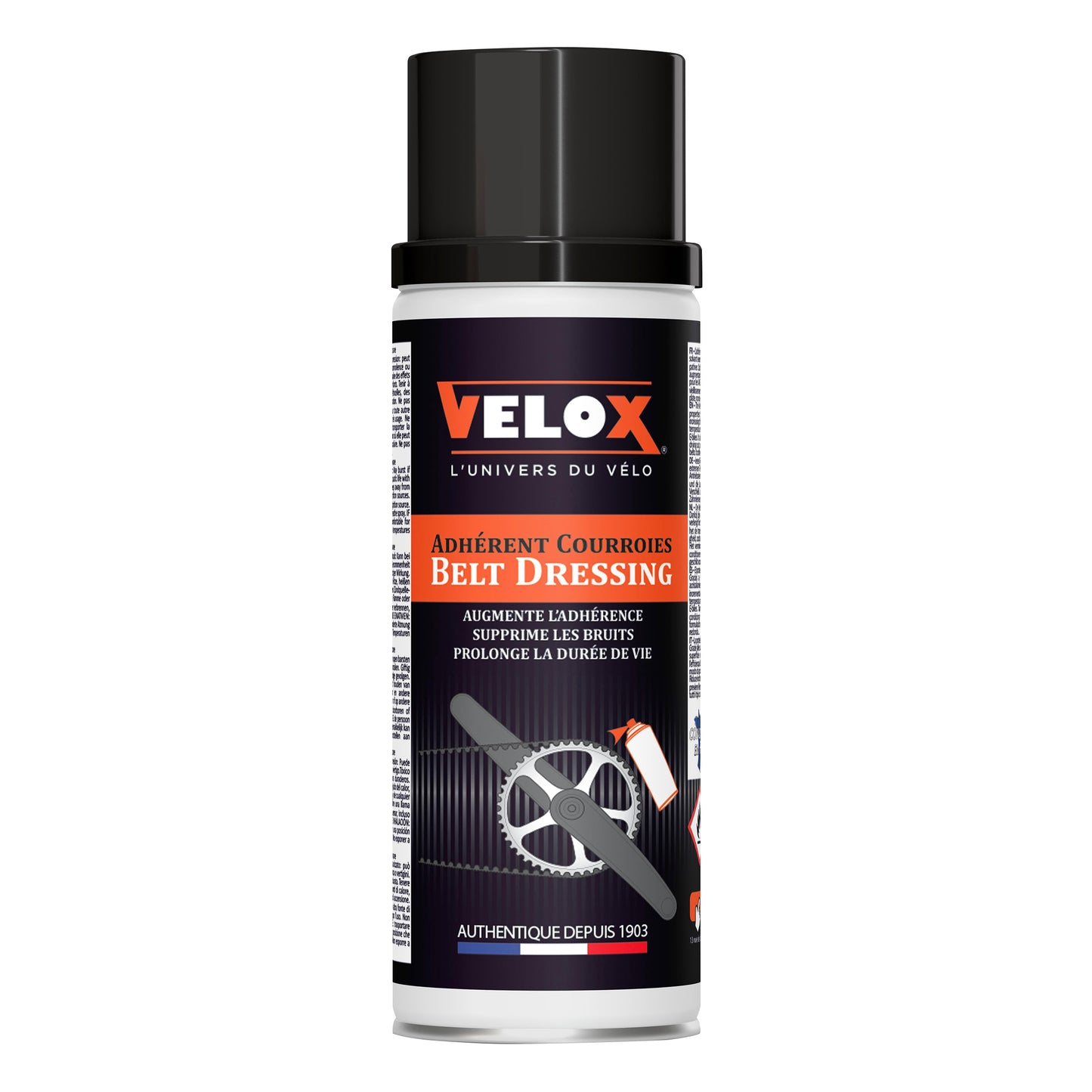 Lubrifiant vélo courroie Velox adhérent courroie VAE (aérosol 200ml)