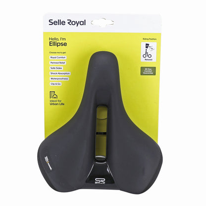 Selle Royal Ellipse Loisir trou central Relaxed noire 250x223