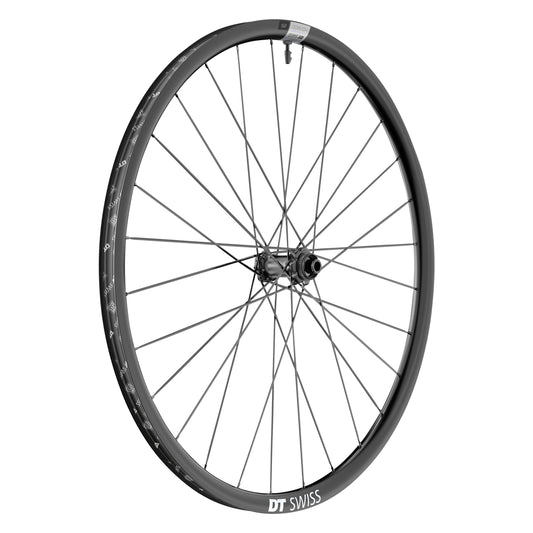 DT Swiss HG 1800 700c disc gravel front wheel, e-bike compatible, Centerlock, tubeless ready, 12-100mm thru-axle, black, 140kg max load, 24C rim
