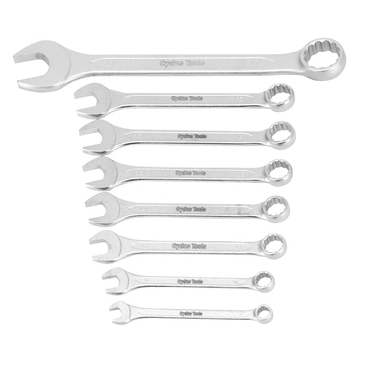 Cyclus chrome steel combination spanner set, 8 pieces