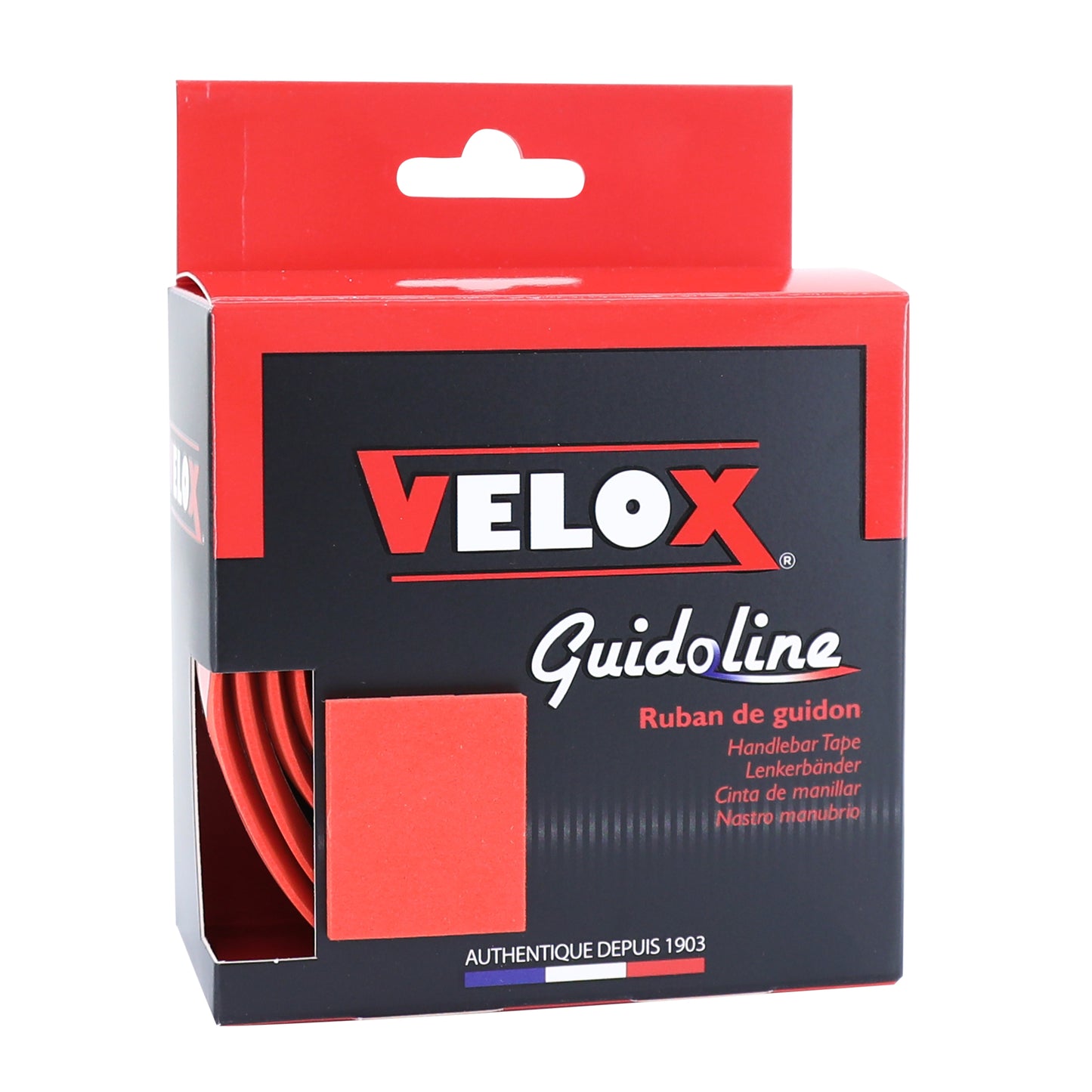 Ruban guidon VELOX Confort 4mm rouge