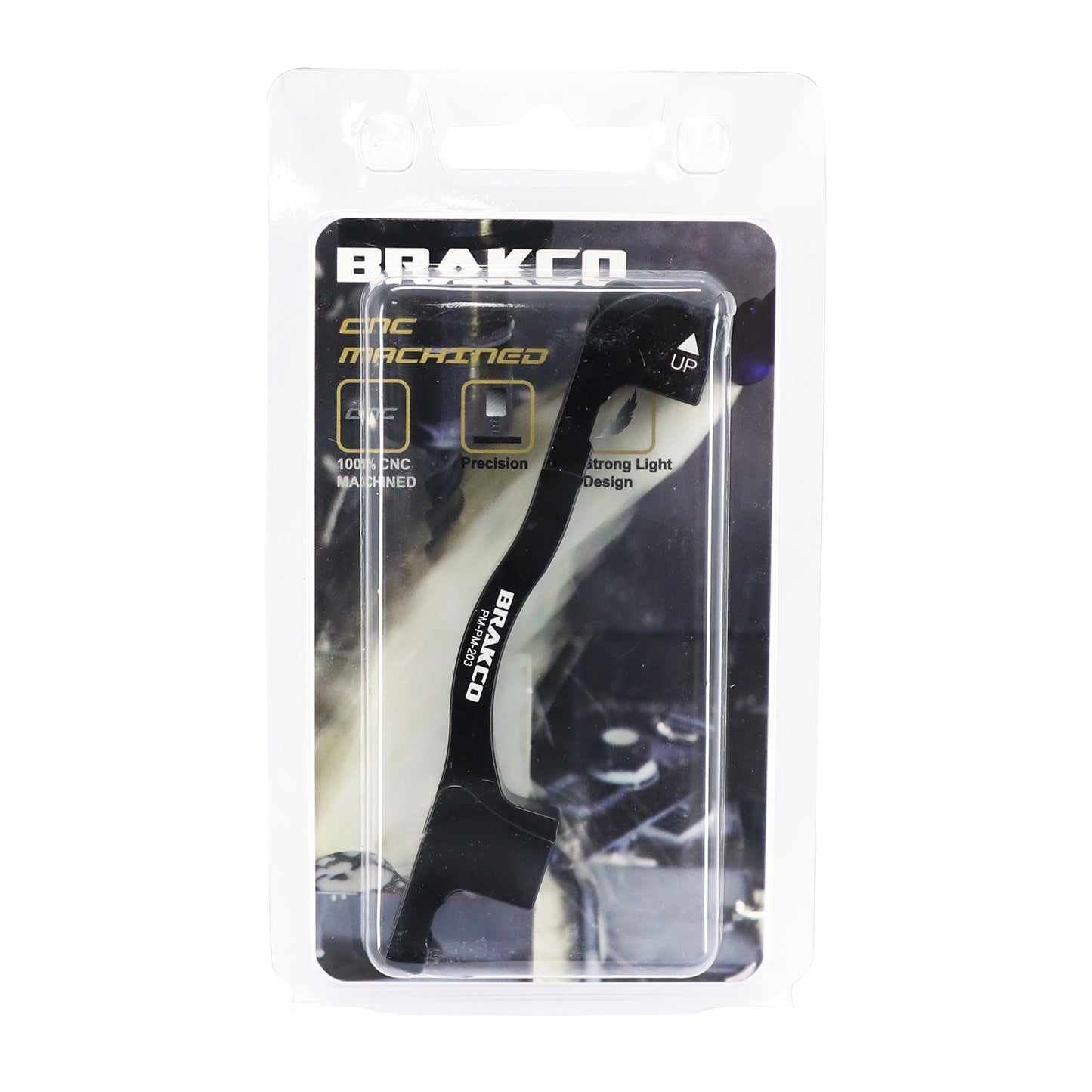 Adaptateur / réhausse frein à disque VTT post-mount avant / arrière Brakco CNC light étrier 160mm pour disque 203mm