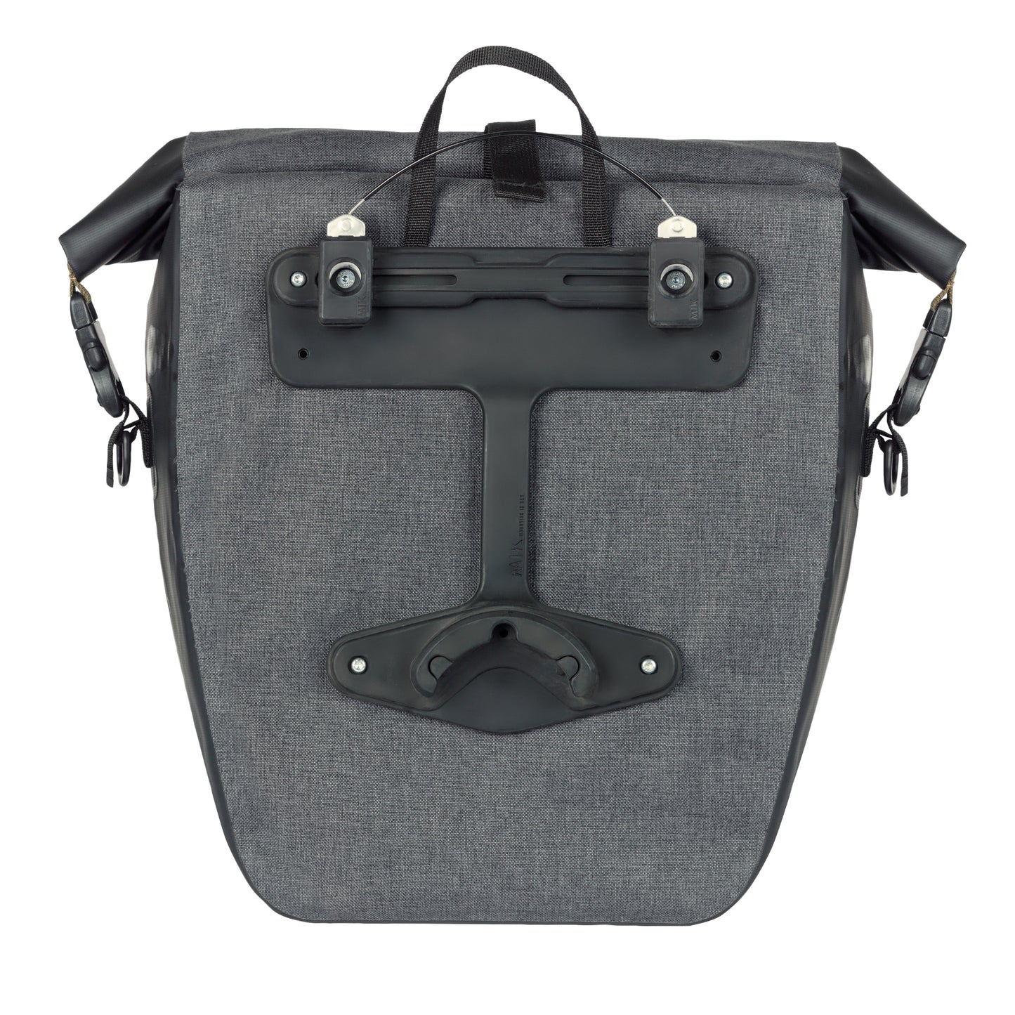 Sacoche arrière vélo latérale Basil navigator cyclotouriste waterproof 25-31l noir fixation mik studs sur porte bagage 32x15x37cm