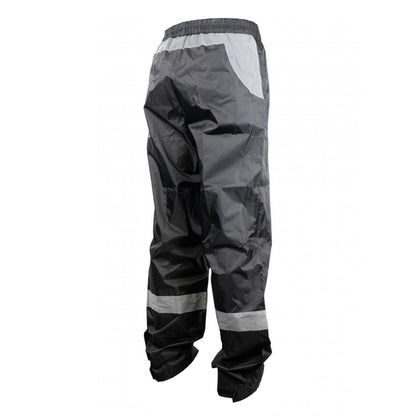 Pantalon de pluie waterproof noir avec réflecteur (homologué ce)