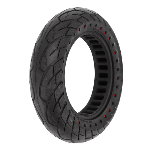 Pneu Trottinette plein 10 X 2.50 Noir Point Rouge (Jante Largeur 34mm)