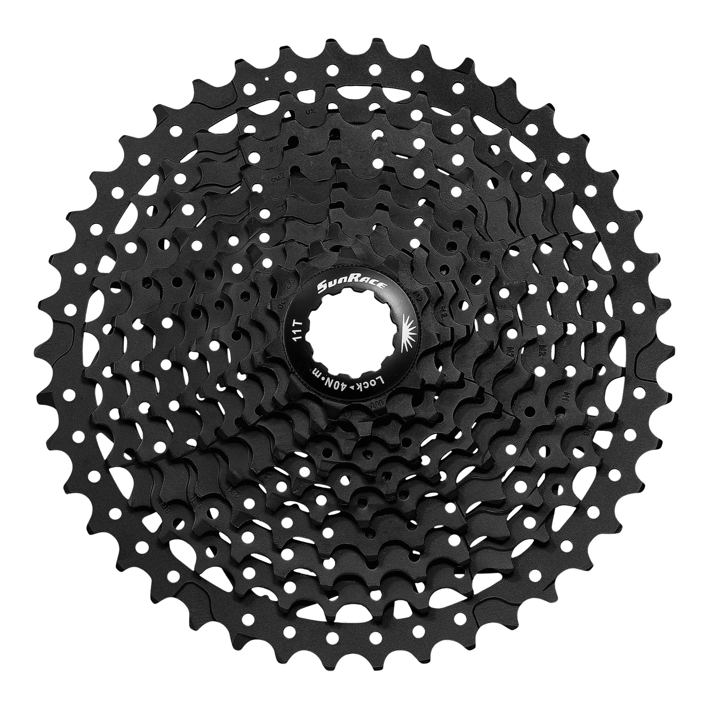 Sunrace MS8 11-42 MTB 11-speed cassette for Shimano, metallic black (11-13-15-17-19-21-24-28-32-36-42) (2 blocks + sprockets)