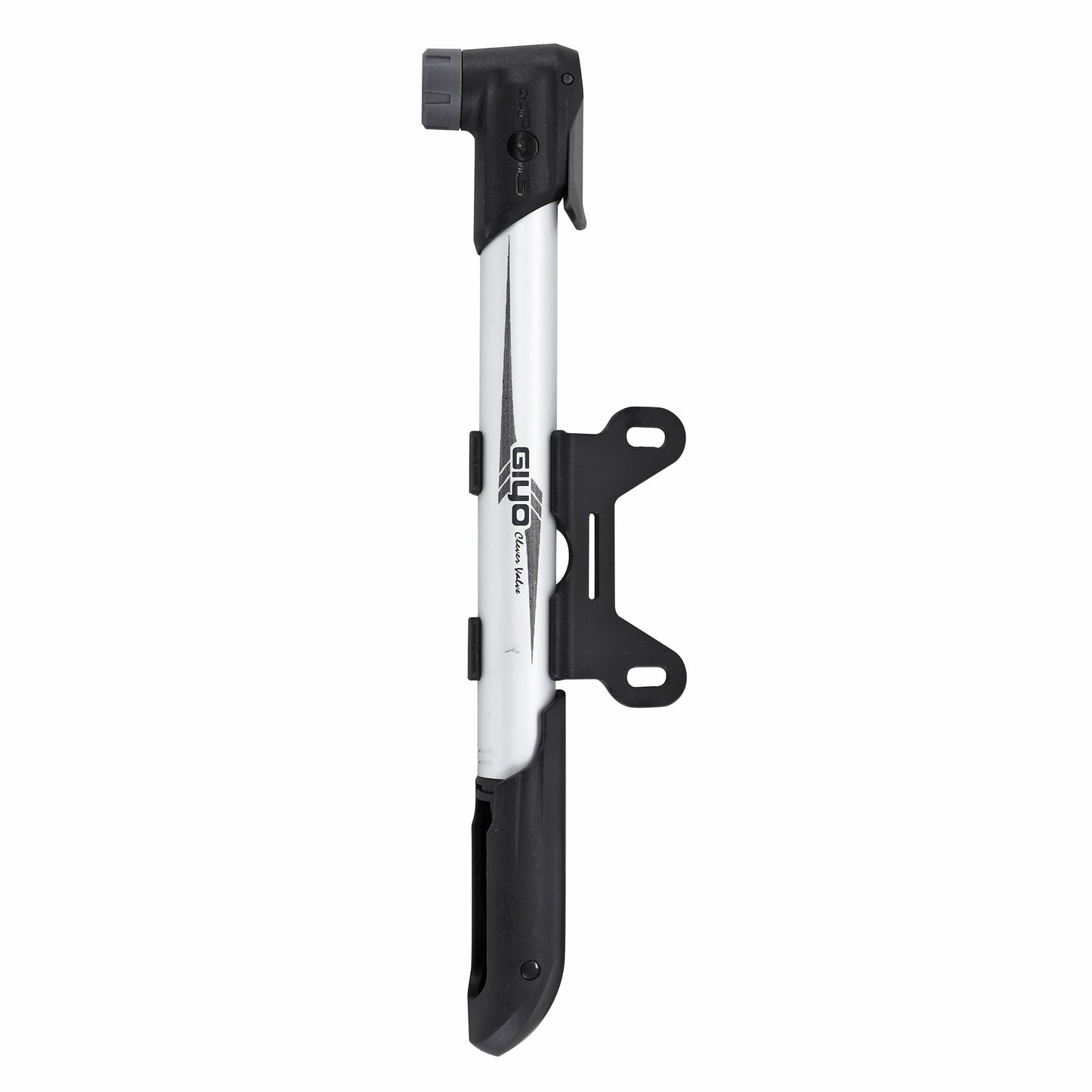 Giyo PCP aluminum mini road/MTB pump, silver, 270mm, 8 bars