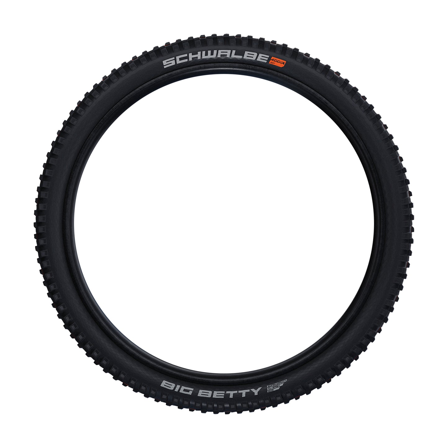 Pneu VTT Gravity - VAE 27.5 X 2.60 Schwalbe Big Betty Addix Super Gravity Enduro Noir TLE Tubeless Ready TS (65-584) (650B) Homologué VAE e50