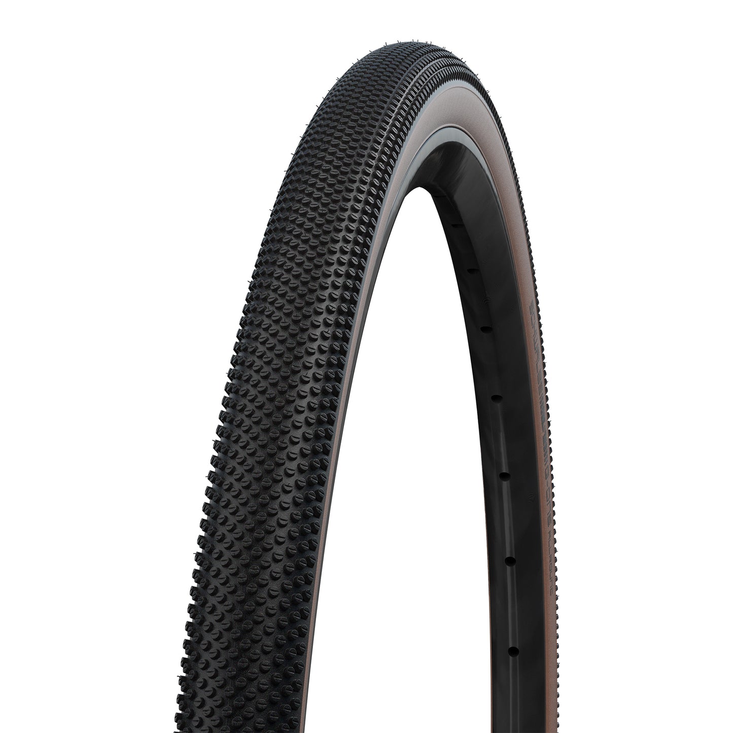 Schwalbe G-One Allround 700 x 40 Gravel Tire Black-Bronze Sidewall RaceGuard Reinforcement Tubeless Ready TS (40-622) E-Bike Compatible