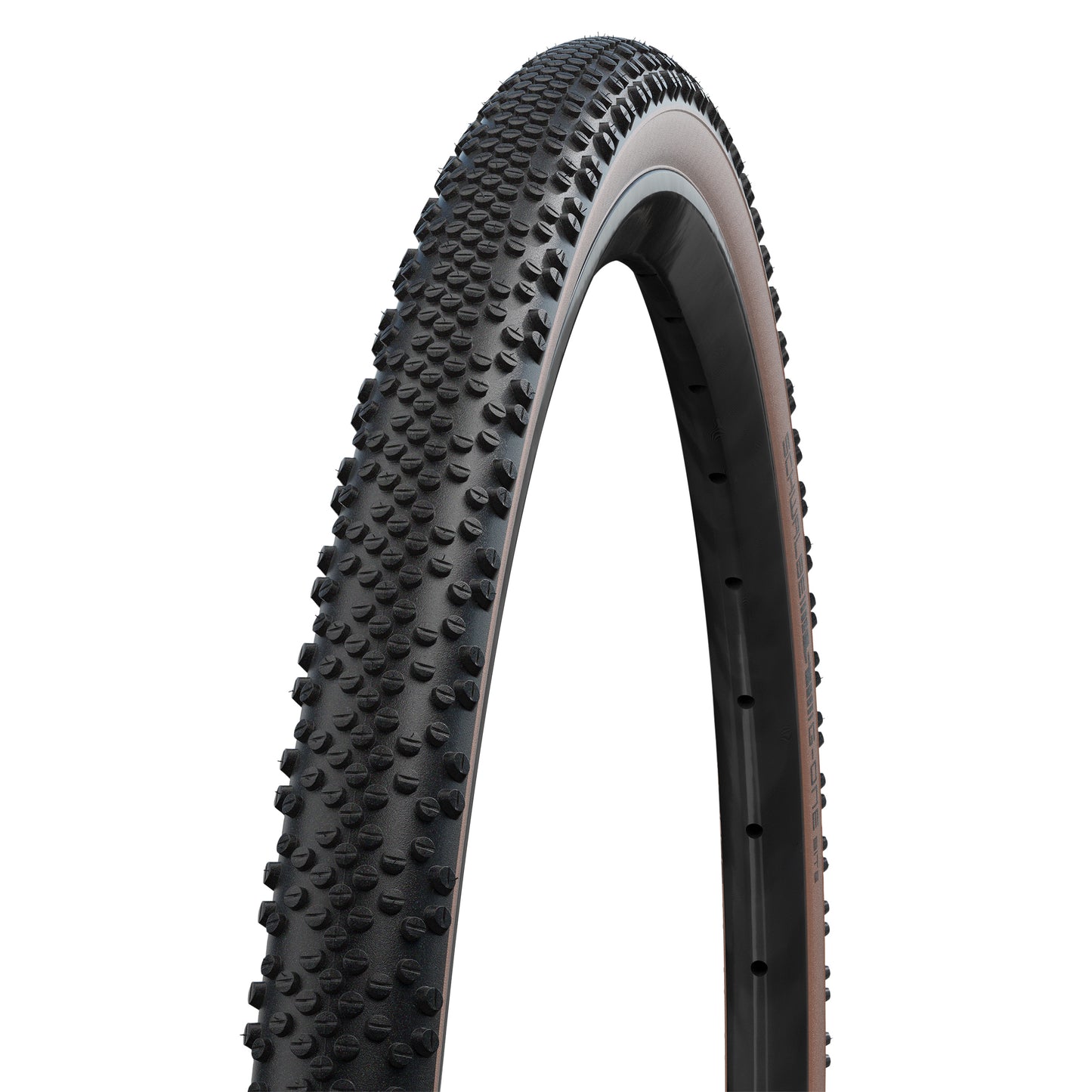 Schwalbe G-One Bite RaceGuard 700 x 40 Gravel Tire Black with Brown Sidewall Tubeless Ready TS (40-622) E-Bike Compatible