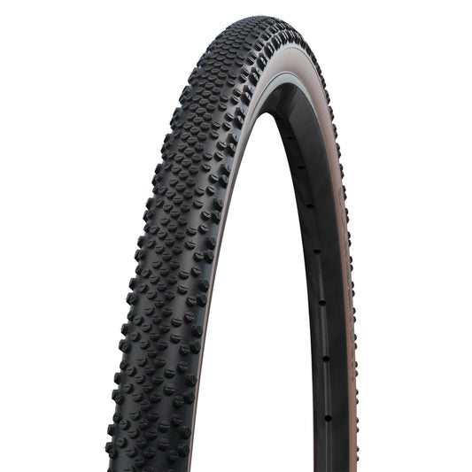 Schwalbe G-One Bite RaceGuard 700 x 40 Gravel Tire Black with Brown Sidewall Tubeless Ready TS (40-622) E-Bike Compatible