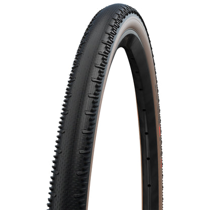 Gravel Tire 700 X 45 Schwalbe G-One RS Black-Beige V-Guard Reinforcement TLE Tubeless Ready TS (45-622) E-Bike Compatible