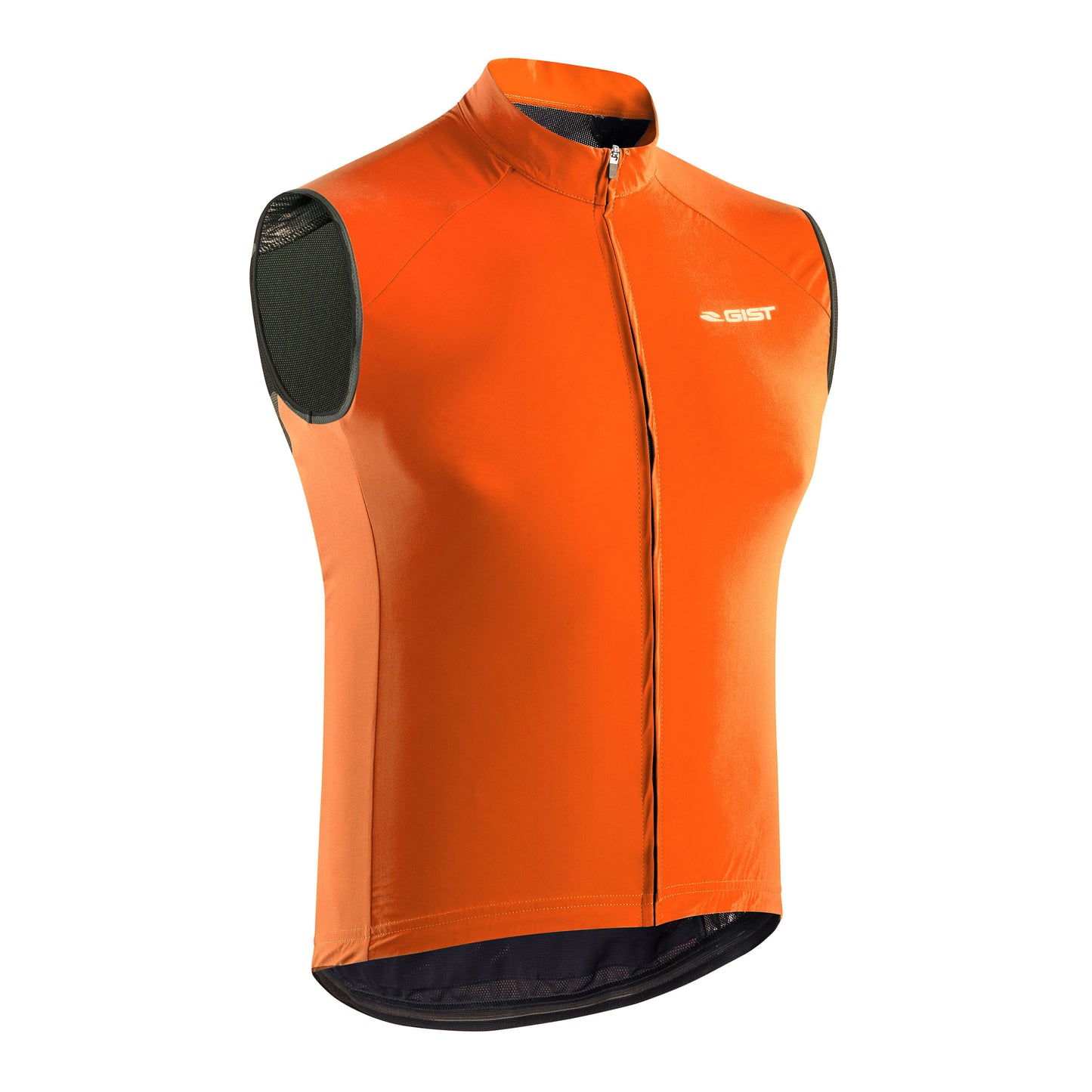 Coupe-vent vélo Gist sans manche orange