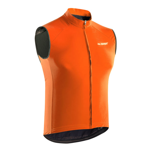 Gist Orange Sleeveless Cycling Windbreaker